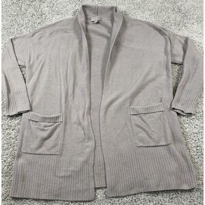 Barefoot Dreams Cozychic Lite‎ Cardigan Sweater Gray Women's Large
